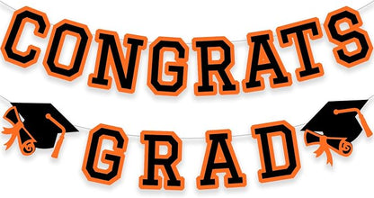 Congrats Grad Banner Graduation Party Banner Decoration Hanging Garland High by Unknown