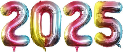 2025 Foil Number Balloons for 2025 New Year Eve Festival Party Supplies by GOER