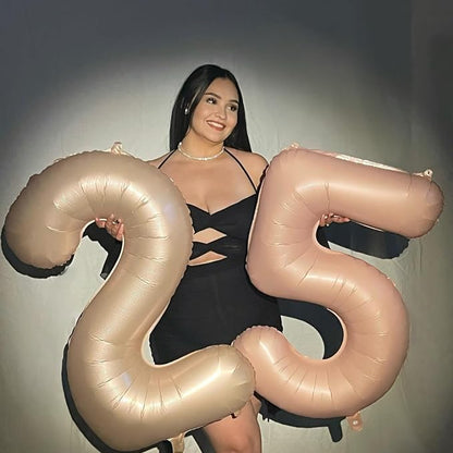Light Brown Number 3 Balloon 40 Inch - Image 3