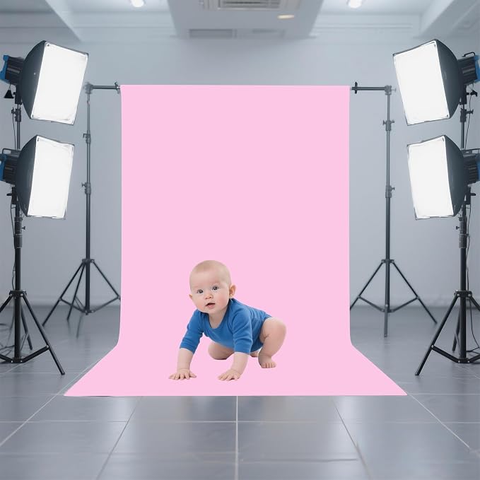 Pink Photography Backdrop for Photoshoot, Fabric 3x5ft | Versatile Studio Photo - Image 2