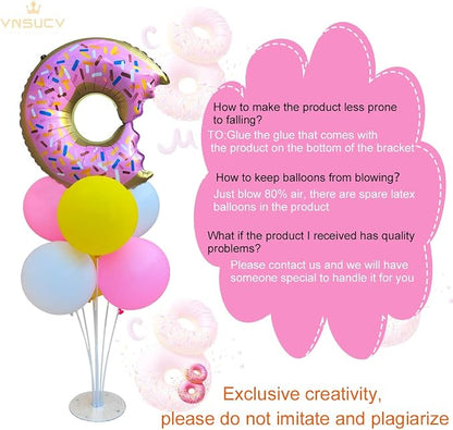 Donut Table Centerpiece Balloons Stand Kit 2 Sets - Image 3