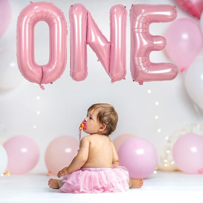 Pink Letter E Balloons, 40 Inch Balloons Letter E Mylar Helium Large Pink E - Image 3