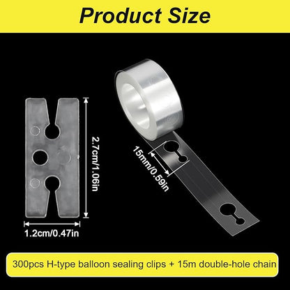 Molain 300 Pcs H-Shape Balloon Ties - Image 2