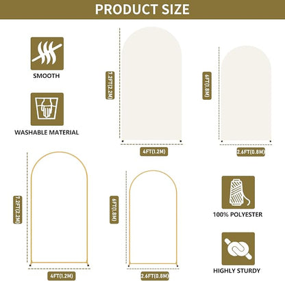 2 Pack Arch Backdrop Stand and Cover Set, Balloon Arch Stand | Metal Background - Image 4