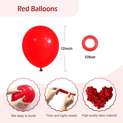 FOTIOMRG Red Balloons, 50 Pack - Image 2