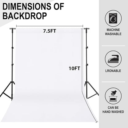 GFCC 7.5FTx10FT White Backdrop Background - Image 4