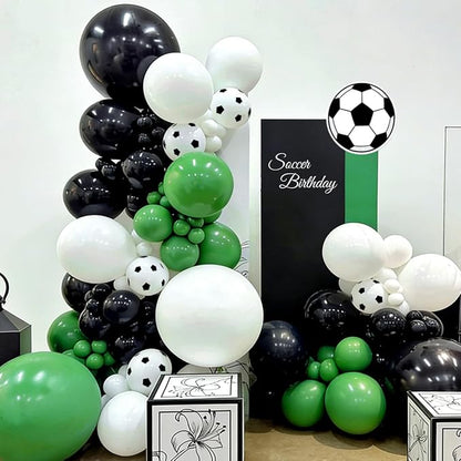 Black Green White Balloon Garland Arch Kit - Image 4
