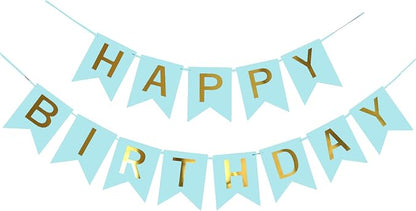 Teal Happy Birthday Banner by Blukey