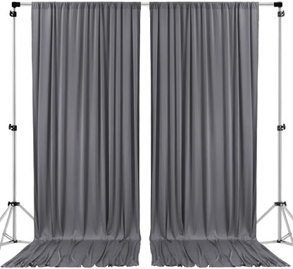 AK TRADING CO. 10 feet x 10 feet Charcoal IFR Polyester Backdrop Drapes by Fabrics%7CEventDecor%7CCrafts%7CUpholsteryFoam