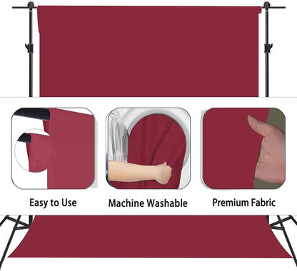 Burgundy Photography Backdrop for Photoshoot, Fabric 5x7ft | Versatile Studio - Image 6