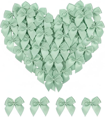 100 Pcs Mini Bows + 100 Glue Dots, by GAJILON