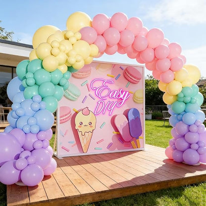 Pastel Balloon Arch Kit, Different Sizes 18 12 10 5 Inch - Image 4