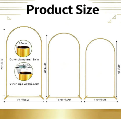 Balloon Arch Stand, Arch Backdrop Stand, Metal | 4FT+5FT+6FT, Three Storage Bags - Image 2