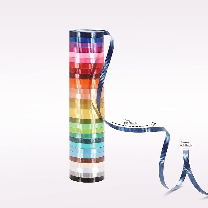 30 Roll Curling Ribbon Vivid Gift Wrapping Ribbons 30 Kinds Colors - Image 3