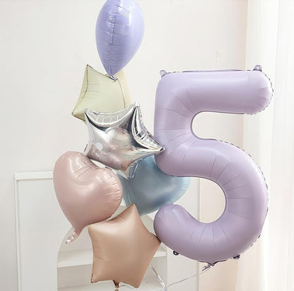 Pastel Purple 0 Number Balloons, 40 Inch Light Purple 0 Balloons Large Helium - Image 5