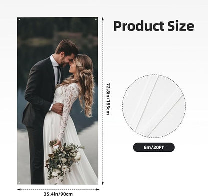 Custom Door Cover Banner, Pictures Text Logo, 35.4x72.8 Inch, Indoor Outdoor - Image 3