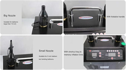 Electric Balloon Inflator Pump, 1400W Dual Nozzle Blower - Image 5