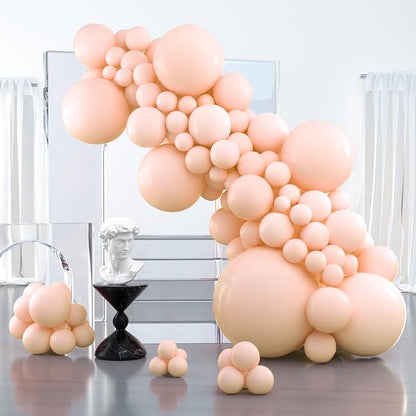 PartyWoo Pastel Orange Balloons 100pcs Light Pale Orange Peach Color | by PartyWoo