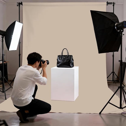 Beige Photography Backdrop for Photoshoot, Fabric 6x9ft | Polyester Studio - Image 4