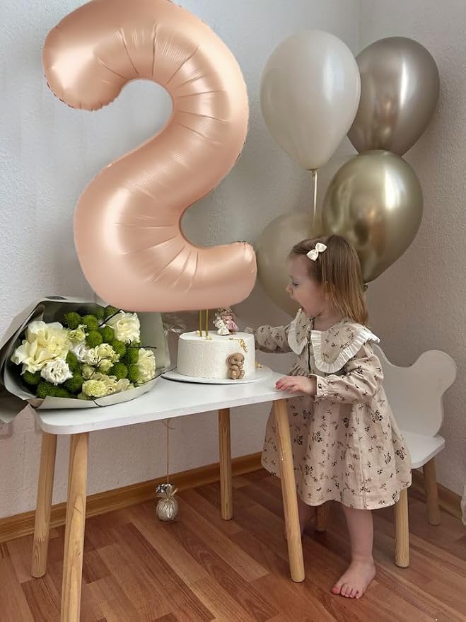 8 Balloon Number 40 Inch Light Brown Balloons - Image 4