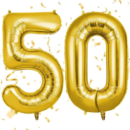 OFFCUP 40 Inch Gold Number 50 Balloon by OFFCUP