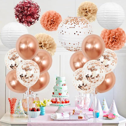 TONIFUL 4 Set Rose Gold Balloons Stand Balloon Centerpiece - Image 5