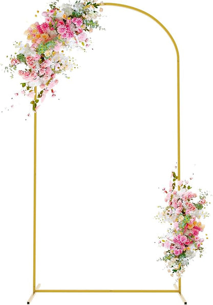 6.6FT Arch Backdrop Stand Gold Metal Wedding Arch Backdrop Stand | Metal by Wokceer