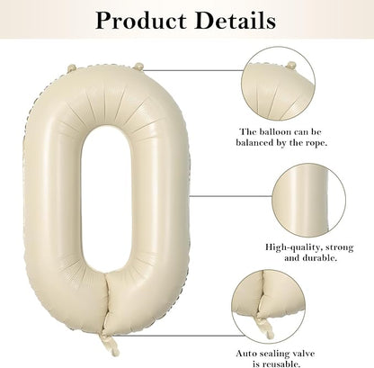 Biapian 40 Inch Love Letter Balloons, Cream Foil Balloons Big LOVE Balloons - Image 3