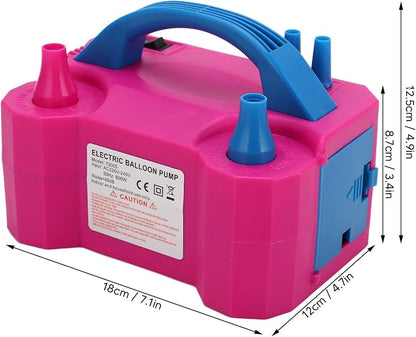 600W Electric Air Balloon Pump Dual Nozzle Automatic Balloon Inflator Blowing - Image 6
