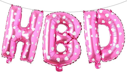 16 Inch HBD Balloons for Boho Birthday Party Decorations by RUIANSI