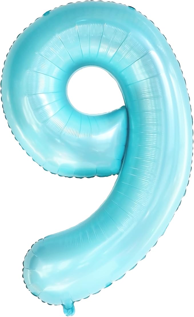 KatchOn, Giant Light Blue Number 9 Balloon - Image 8