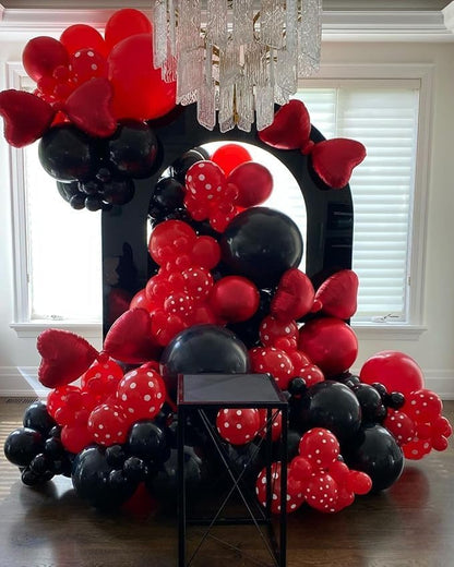 153Pcs Red and Black Balloons Garland Arch Kit - Image 5