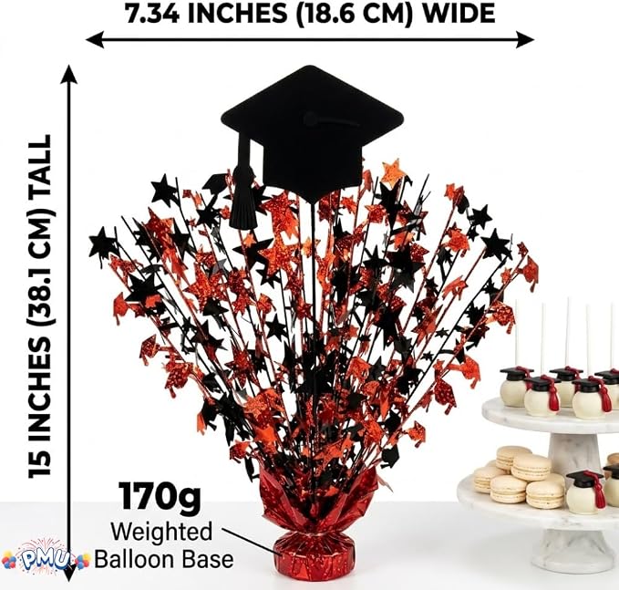 PMU Graduation Centerpieces for Table 2026, Grad Balloon Weight Centerpiece - Image 7