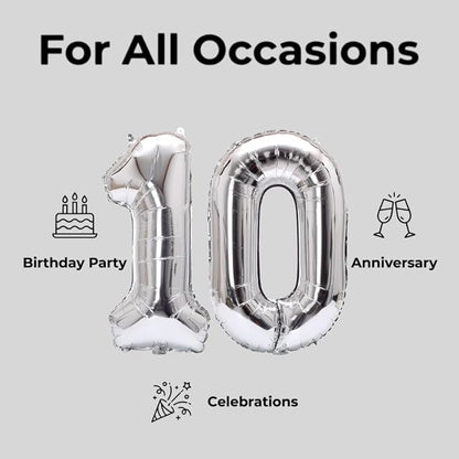 Number 10 Balloon Foil Mylar Balloons - Image 7