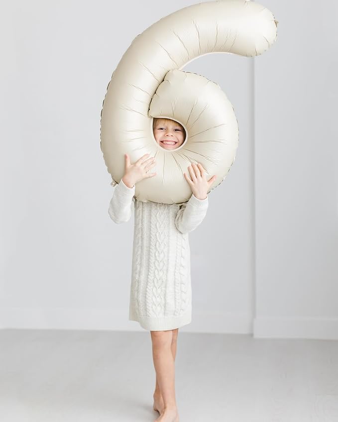 40 Inch Cream Number 2 Balloon Birthday Party Decorations - Image 3