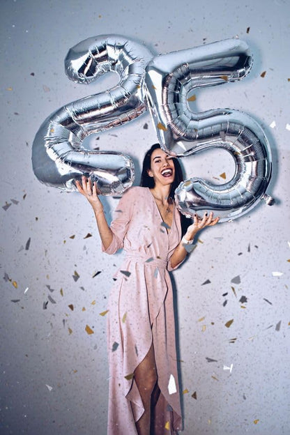 Silver Number 60 Balloon 40 Inch - Image 7