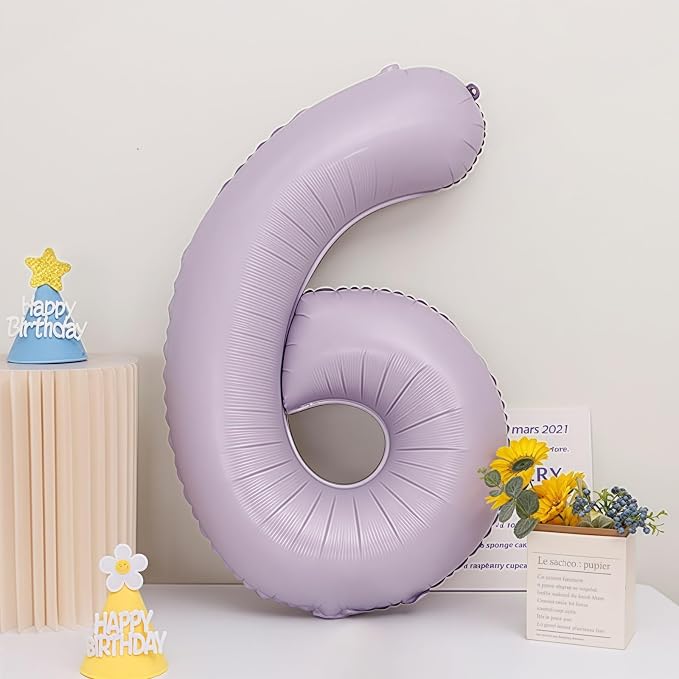Pastel Purple 13 Number Balloons, 40 Inch Light Purple 13 Balloons Large Helium - Image 7