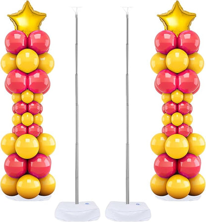 Balloon Column Stand Set of 2, 6.6ft Balloon Arch Stand Adjustable Balloon by Lechay