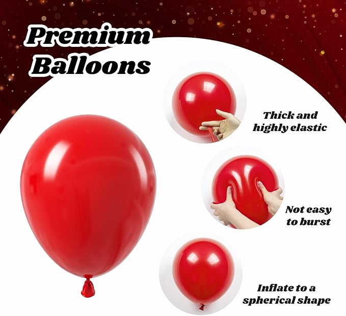 Red Black and Gold Balloons - Image 3