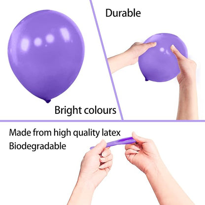 200pcs Purple Balloons 5 Inch, Small Mini Latex Balloons - Image 2
