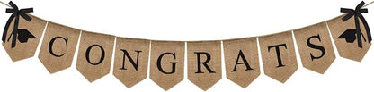 Congratulations Burlap Banner Class of 2026 Graduation Party Decorations | by Unknown