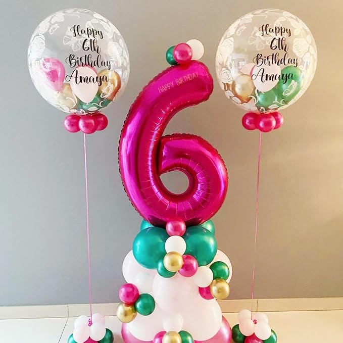 5 Balloon Number Hot Pink 5 Birthday Balloon 40 inch Foil Mylar Large 5 Balloon - Image 6