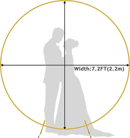 Round Backdrop Stand 7.2FT Gold Metal Circle Balloon Arch Frame | Metal Circle - Image 4
