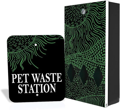Zero Waste USA - DISPENSE-ART™ Roll Bag Dispenser & Sign - Rolling Hills | by ZEROWASTEUSA