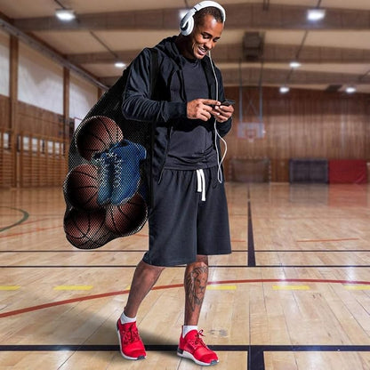 BROTOU Extra Large Sports Ball Bag Mesh, Basketball Bags Team Balls | - Image 5
