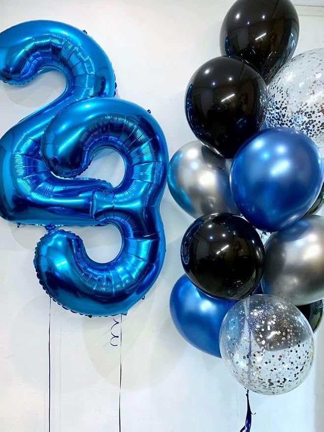 Navy Blue Number 1 Balloon 40 Inch, 1st Birthday Decorations Men Women | Foil - Image 3