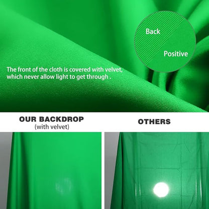 10X12ft Green Screen Backdrop for Photography, LCUIRC Chromakey Polyester - Image 2