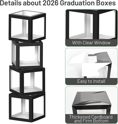 2026 Graduation Party Decorations, HYMENEX 4 PCS Graduation Boxes - Image 4