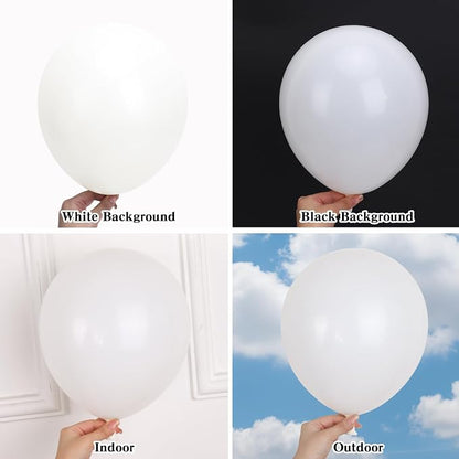 RUBFAC White Balloons Different Sizes Bridal Shower Balloons Arch 154pcs | - Image 3