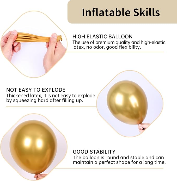 RUBFAC 2026 Graduation Decorations Green and Gold Balloon Garland Arch Kit - Image 4